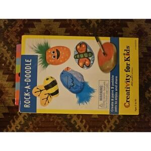 NEW- Creativity for Kids Craft Kit- Rock-a-Doodle - Paint 5 Pebble Pets GIFT